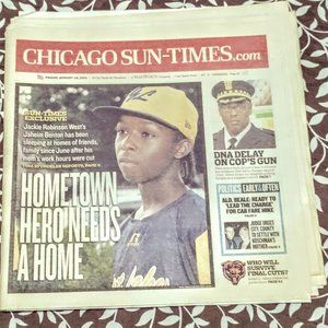 Chicago Sun Times Friday August 29, 2014 HomeTown Hero Needs A Home